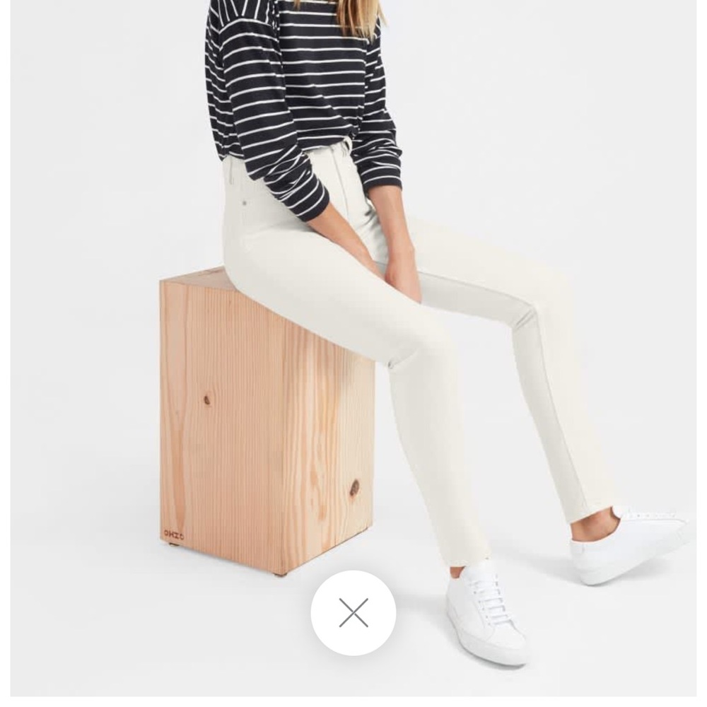 Everlane High Rise Skinny Jeans - White